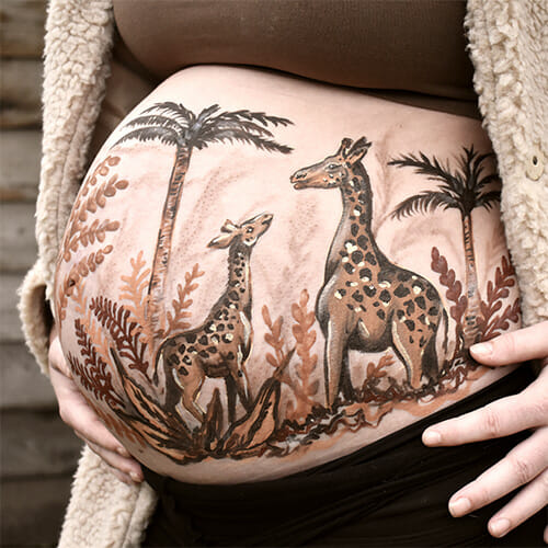 Bellypaint Buik beschilderen fotos maken